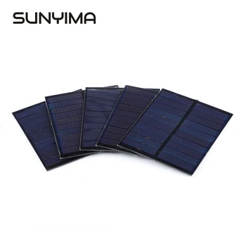 SUNYIMA 5PCS 5V 250mA 100.8*82.5 Солнечная Батарея Поликристаллическая ПЭТ-Ламинированная Солнечная Панель Для Производства электроэнергии Малая Фотоэлектрическая