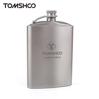 Tomshoo 260 мл Титановая Фляжка для Саке Чашка с Воронкой Открытый Походный Винный Горшок Бутылка Для Ликера Портативный Алкогольный Кувшин Для Виски