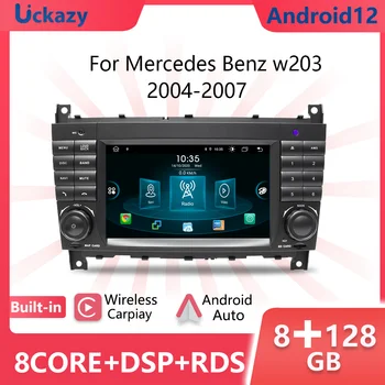 Uckazy 8 Core Android 12 2 Din Автомагнитола Для W203 Mercedes Benz Vito W639 W168 Vaneo Clk W209 W210 M/ML Мультимедиа Аудио GPS Навигация Стерео Головное Устройство Carplay RDS DSP 8 ГБ Wifi