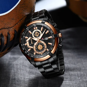 VAVA VOOM Новые модные мужские часы из нержавеющей стали, лучший бренд класса люкс, спортивные, со светящимися стрелками, кварцевые мужские часы Relogio Masculino