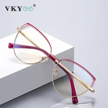 VICKY Fashion Design, Очки для чтения, Женская Розовая Оптическая Оправа, Компьютерные очки с анти-синим светом по индивидуальному рецепту 3105