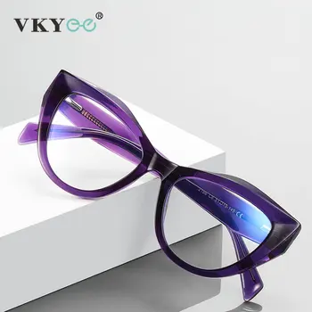 VICKY Женские модные очки для чтения в оправе с бабочкой, индивидуальные очки для глаз с защитой от близорукости при синем свете, женские PFD2166