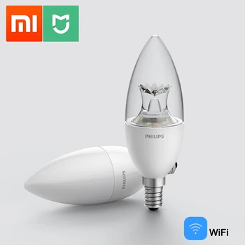 Xiaomi Mijia Smart LED Candle Light Bulb E14 220V WiFi Dimmable Lamp Приложение Smart Control Работает с Mi Home