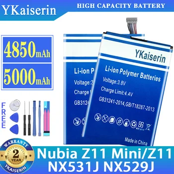 YKaiserin Li3829T44P6h806435 Li3827T44P6h726040 Аккумулятор Для ZTE Nubia Z11 NX531J Z11Mini NX529J NX569J Batteria + Бесплатные Инструменты