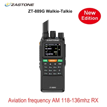 Zastone 889 Г GPS Портативная Рация 10 Вт 999CH 3000 мАч UHF 400-520/VHF136-174 МГц Ham CB Радио КВ Трансивер для Изучения Охоты