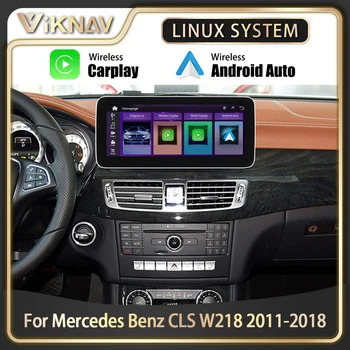 Автомагнитола Linux для Mercedes Benz CLS W218 2011-2018 radio CarPlay Wireless Android Auto Multimedia carplay radio головное устройство