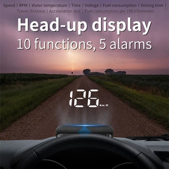 Автомобильный HUD для головного дисплея, цифровой GPS для интеллектуального спидометра, сигнализация о превышении скорости Me F19A