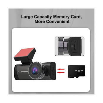 Автомобильный видеорегистратор 1080P HD, приложение Wifi, регистратор, G-сенсор для записи передних и задних автомобильных аксессуаров, камера, авторегистратор