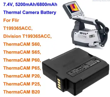 Аккумулятор для тепловизионной камеры OrangeYu 5200 мАч/6800 мАч для FLIR Division T199365ACC, ThermaCAM S60, S65, P60, P65, B20, P25, P20