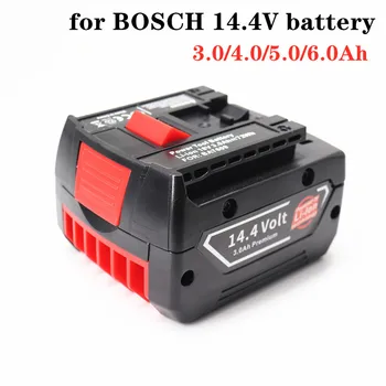Аккумуляторная литиевая батарея 14,4 В 6000 мАч, подходит для аккумуляторных дрелей-отверток Bosch BAT607, BAT607G, BAT614, BAT614G