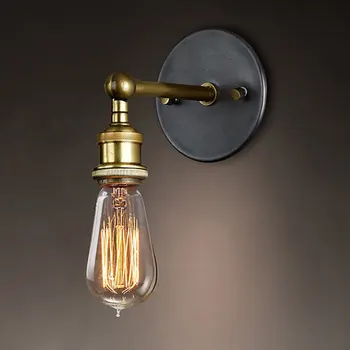 Американское Ретро Освещение, настенные светильники, Винтажные светильники для лофта, лампа E27 для ретро промышленных светильников для украшения дома