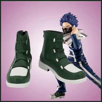 Аниме My Hero Academia Shinso Hitoshi, Обувь для косплея, Ботинки из искусственной кожи, Реквизит для косплея на Хэллоуин