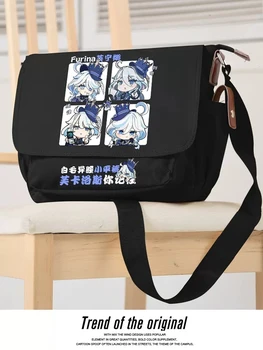 Аниме игра Genshin Impact Focalors Холщовая сумка для косплея дорожная сумка через плечо повседневная модная сумка Рождественские подарки