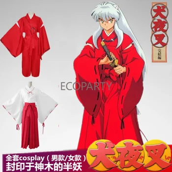 Аниме Инуяша Косплей Красная одежда Кике Ролевое кимоно Аниме Одежда Ведьмы Полный комплект Косплей костюм Костюм на Хэллоуин