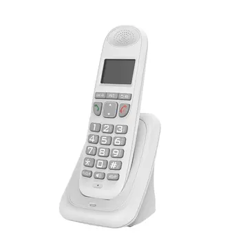 Беспроводной телефон Беспроводной телефон с дисплеем на 3 линии, поддержка идентификатора вызывающего абонента, подключение 5 трубок, 16 языков для домашнего офиса