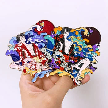 Брошь-булавка с металлическим значком xxxHolic из аниме Ватануки Кимихиро