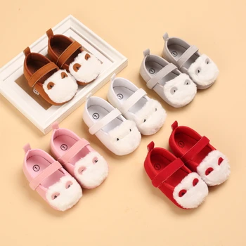 Весенне-осенний стиль для девочек 0-18 месяцев, милая повседневная обувь с героями мультфильмов на мягкой подошве для новорожденных малышей