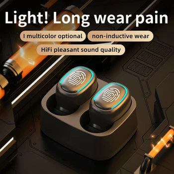 Высококачественная беспроводная Bluetooth-гарнитура, сенсорная подсветка, Мини-затычки для ушей, защита от пота, Стереогарнитура высокого качества, Универсальная гарнитура