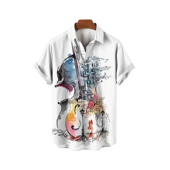 Гавайская повседневная рубашка с геометрическим принтом большого размера, летние каникулы, Пляж, однобортный, с короткими рукавами, удобный Китайский стиль