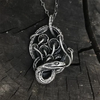 Геометрическое ожерелье с полой подвеской в виде змеи для женщин, Ретро Персонализированная цепочка, ошейник, колье, ювелирные изделия, Металлические Женские Аксессуары, Подарки
