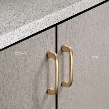 Дверные ручки шкафов Ручки шкафов для мебельной фурнитуры Современные арочные ручки из высококачественного золота для выдвижных ящиков Кухня