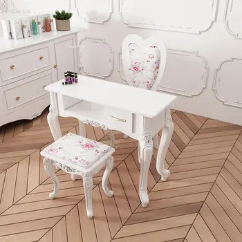 Двойной маникюрный стол в салоне красоты Европейские одиночные маникюрные столы Салонная мебель Профессиональные маникюрные столы домашний стол и стулья
