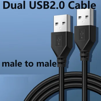Двойной Удлинитель USB2.0 USB A Male-USB Male Для Радиатора Жесткого Диска Веб-камеры USB Для Передачи Даты Удлинительный Шнур