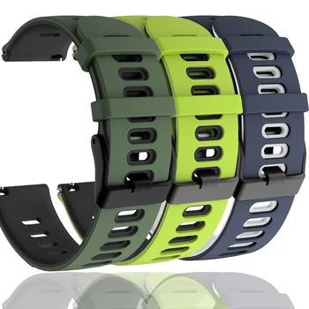 Двухцветный ремешок для умных часов 20 мм из мягкого силикона для Haylou RS4 LS12 RS4 Plus Ls02 Красочный спортивный силиконовый браслет