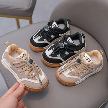 Детские кроссовки в стиле пэчворк, мягкая спортивная обувь из искусственной кожи для маленьких мальчиков и девочек, спортивные дышащие кроссовки для малышей