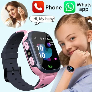 Детские смарт-часы с защитой от потери SIM-карты, часы для звонков для детей, мальчиков и девочек, водонепроницаемые умные часы с GPS, отслеживание местоположения ребенка