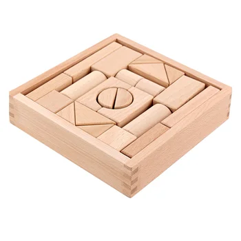 Детские строительные блоки, детские игрушки, познавательный пазл, сделай сам, деревянный геометрический креатив