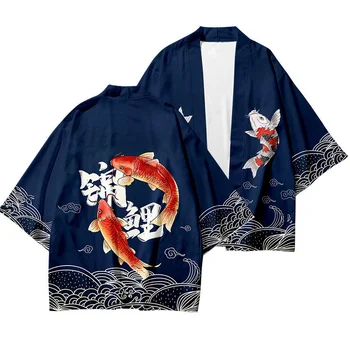 Детское кимоно от 3 до 14 лет, японские традиционные костюмы, модное кимоно для мальчиков и девочек, куртка-кардиган Хаори, детская пляжная одежда, плащ
