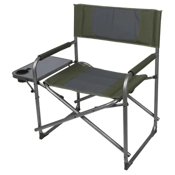 Директорское кресло с приставным столиком для улицы, зеленое тканевое директорское кресло, Сверхлегкое походное кресло, шезлонг, рюкзак для отдыха на природе c