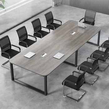 Длинный стол для совещаний Офисные столы Простота Современные Переговоры Комбинированные Офисные Столы Mesa Escritorio Рабочее Оборудование QF50OD