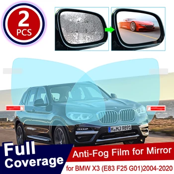 для BMW X3 E83 F25 G01 2004 ~ 2020 Полное Покрытие Противотуманной Пленки Зеркало заднего Вида Непромокаемые Прозрачные Противотуманные Пленки Автомобильные Аксессуары 2015