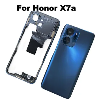 Для Huawei Honor X7a Средняя Рамка Передняя Рамка ЖК-Держатель Металлическое Шасси Задняя Крышка Батарейного Отсека Стеклянный Корпус Задняя Дверь RKY-LX1