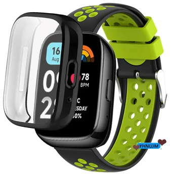 Для Redmi Watch 3 Active Case, бампер, защитная пленка для экрана из ТПУ, полное покрытие, силиконовый ремешок для Redmi Watch3 Active