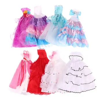 Для кукольной одежды длиной 30 см, юбка с волочащейся юбкой, вечернее платье, платье принцессы, Свадебное платье, декор для кукольного домика, Игрушки для девочек, подарок