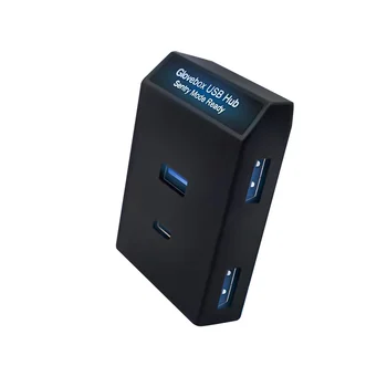 Док-станция для перчаточного ящика для Tesla Model 3 Y Зарядное устройство USB Shunt Hub 2.0 Адаптер с питанием от разветвителя для передачи данных