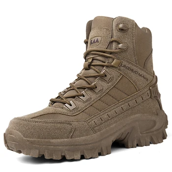 Дышащие мужские спортивные ботинки для трекинга на платформе, прочная нескользящая военная тактическая обувь для мужчин, мужские армейские ботинки для улицы в джунглях