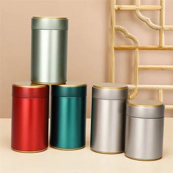 Емкость Для дропшиппинга Tea Proof Tea Metal Air Loose Bulk Jar Контейнер для трав 50-125 г Коробка-контейнер с плотным запахом