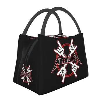 Женская сумка для ланча с логотипом Metallicas Fingers, водонепроницаемая, с музыкой в стиле хэви-метал, термоохладитель, сумка для ланча на работу и пикник