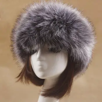 Женская шапка, зимние однотонные головные уборы из искусственного меха, пустой цилиндр без полей для катания на лыжах
