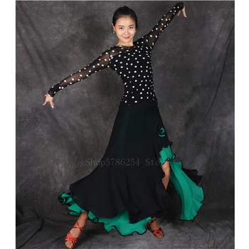 Женская юбка для испанского фламенко, одежда для танца живота, цыганское лоскутное платье с рюшами, раздельное современное платье для уличного представления, костюм Большого Крыла