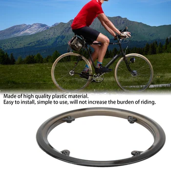 Защитный кожух велосипедной звездочки с 4 отверстиями Пластиковый Защитный кожух велосипедной звездочки Черный
