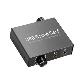 Звуковая карта USB-C, аудио Внешний 3,5-мм микрофон, аудиоадаптер, звуковая карта для портативных ПК PS4, гарнитура, звуковая карта USB