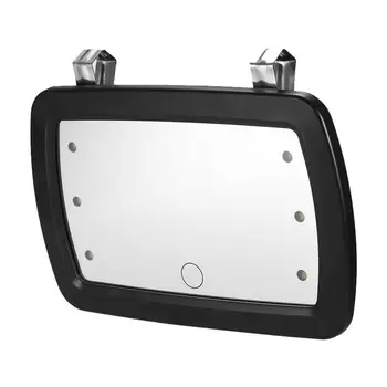 Зеркало с козырьком в салоне автомобиля HD Зеркало для макияжа с 6 светодиодными лампами Заполняющий свет сенсорного экрана для пальцев Универсальные автоаксессуары