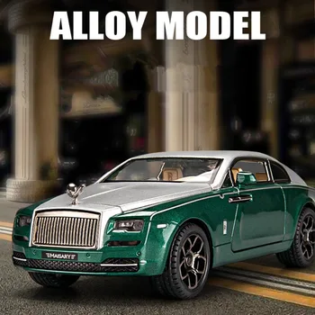 Игрушки-модели автомобилей из сплава 1: 22, вывески Rolls Royce Wraith, коллекция роскошных металлических моделей, имитация звука, света, подарки для детей