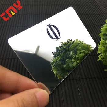 Изготовленная на заказ Роскошная печать визитных карточек, печать визитных карточек из пластиковой зеркальной фольги Индивидуальный дизайн