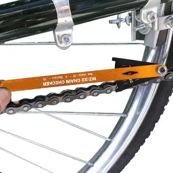 Индикатор износа велосипедной цепи Датчик цепи из алюминиевого сплава Инструмент для проверки велосипедной цепи Для горных велосипедов Складные Велосипеды Дорожные